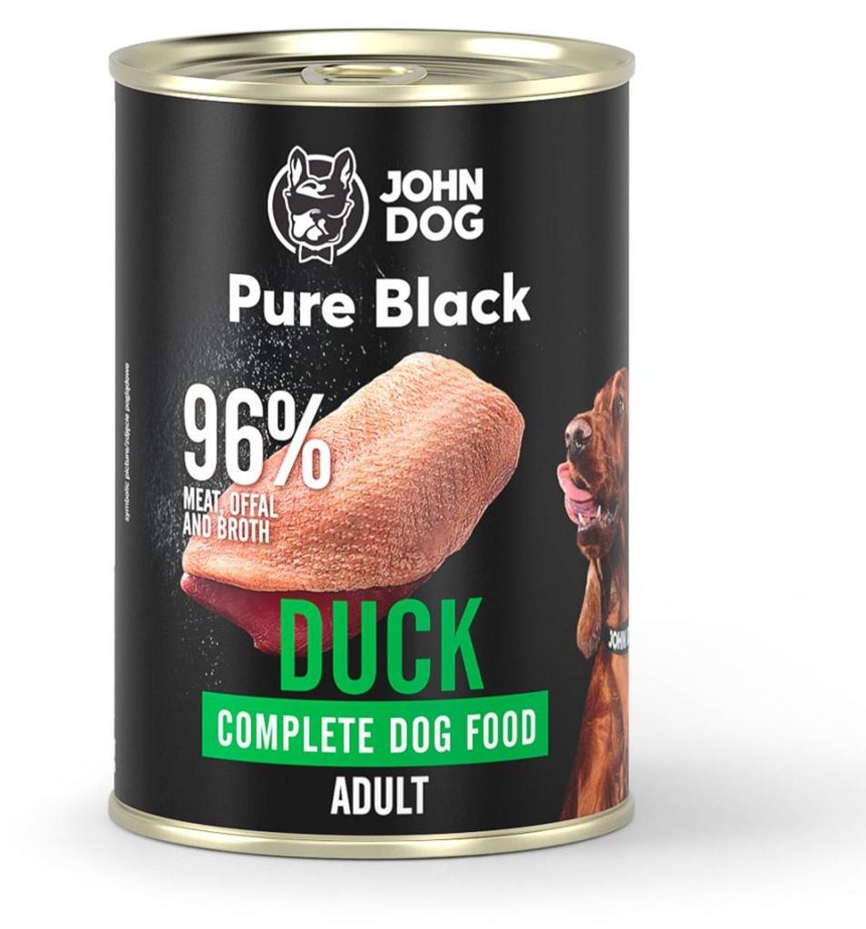 John Dog Hundenassfutter Pure Black Ente - Premium Produktbild 