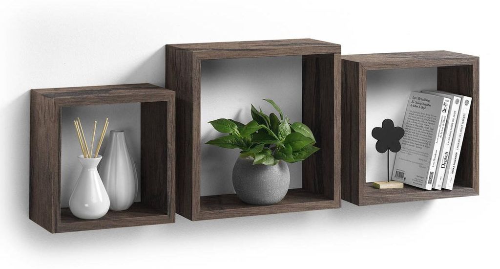 Wandregale, 3er-Set, quadratisch Produktbild 