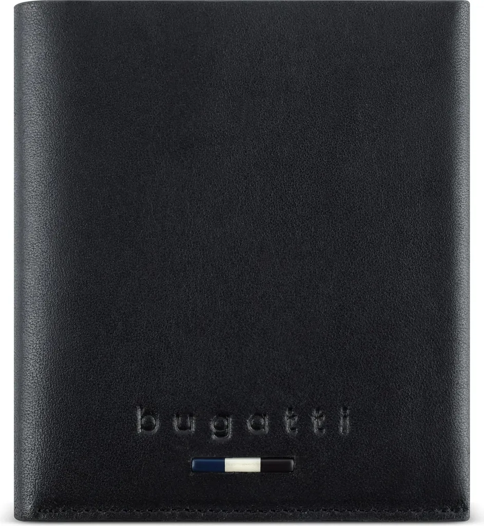 Bugatti Romeo Card Case Black: Porta Carte di Credito in Pelle RFID