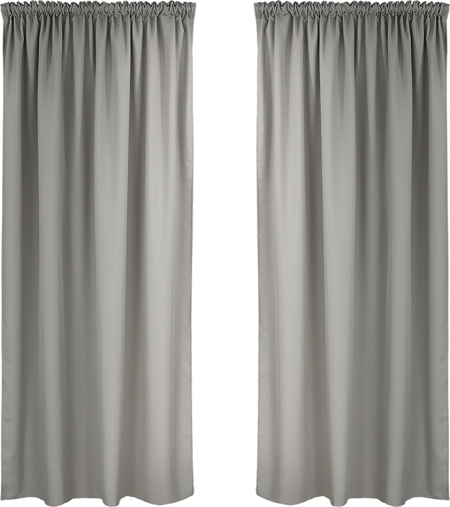 Matné záclony 145x250 cm ON TAPE Záclonová páska tmavě šedá Obrázek produktu 
