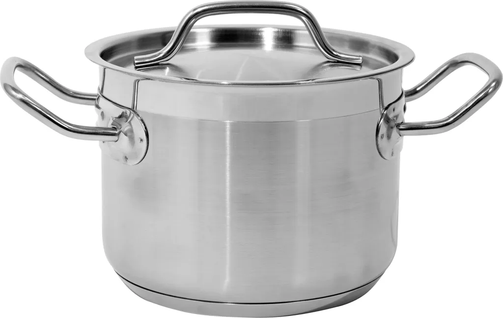 Casseruola Alta 16cm come una volta | 2.4 Litri Acciaio e Coperchio
