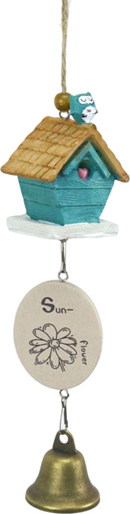 Windgeile attraktive angenehme Stimme Dekorative Vogelhaus Käfig Windbell Home Anhänger Ornament für Balkon-Blau