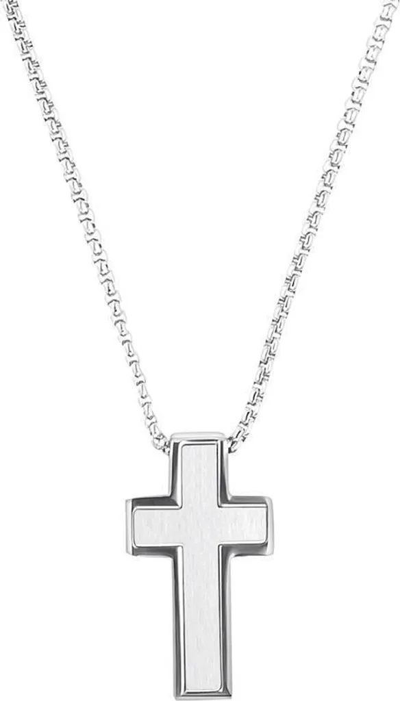 Collana Croce s.Oliver 2035529: Accessorio Uomo in Acciaio Argentato