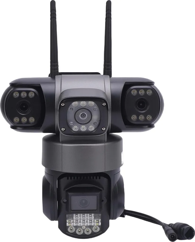 Caméra de Surveillance WiFi pour Maison : Triple Vue et Alarme Intelligente
