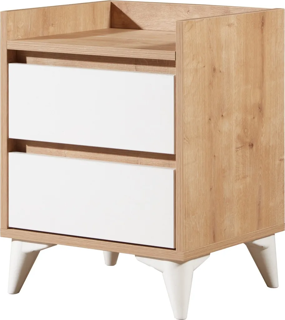Table de chevet mélaminé chêne saphir Tuvalle 041 robuste et chic