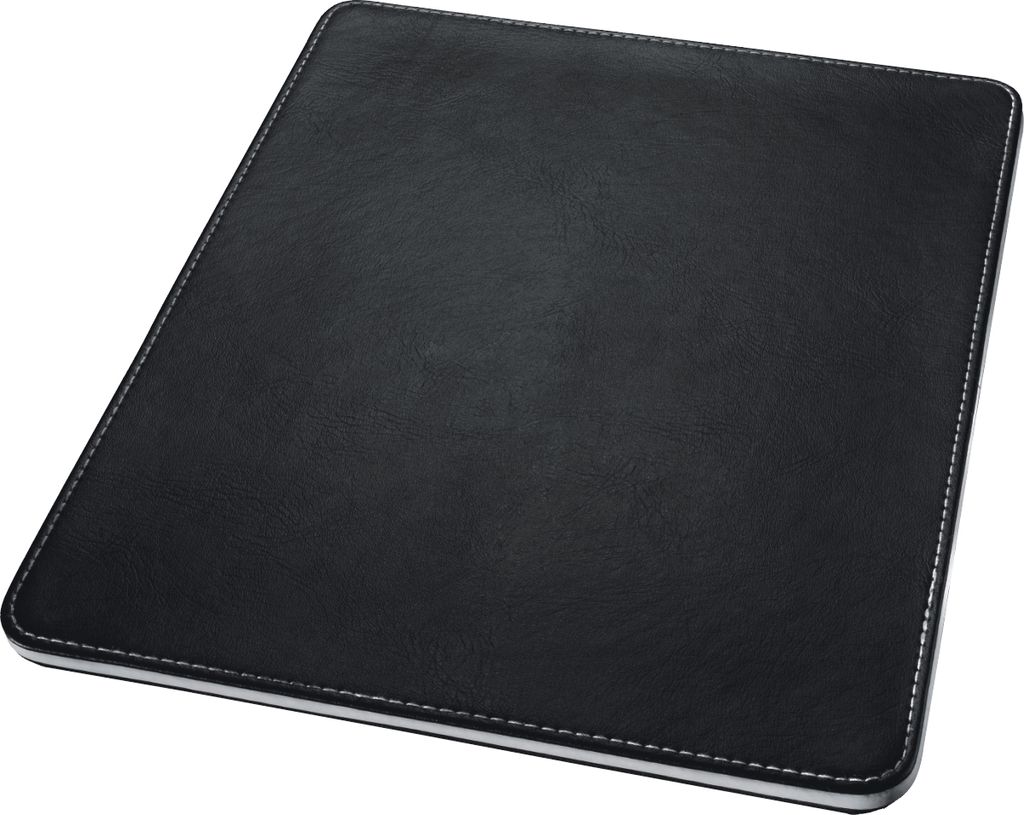 Mauspad eyestyle schwarz/weiße Naht Kunstleder B20x T0,6x H25cm Packung mit 6 Stück