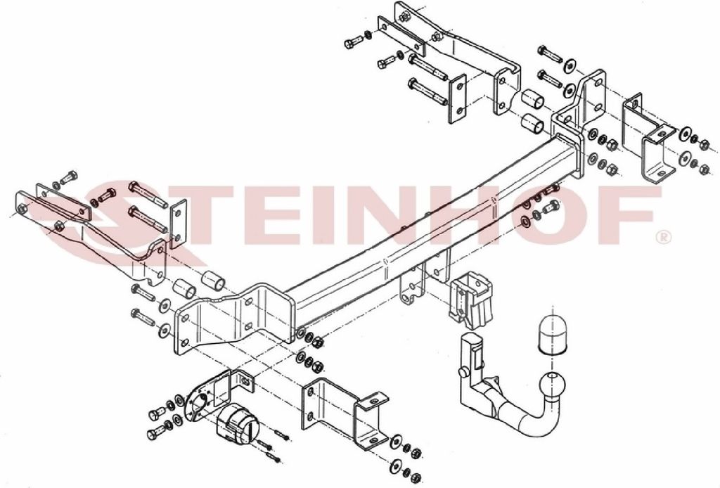 Z547105 Anhängerkupplung passend für MERCEDES S 211 2003-09/2009 abnehmbar