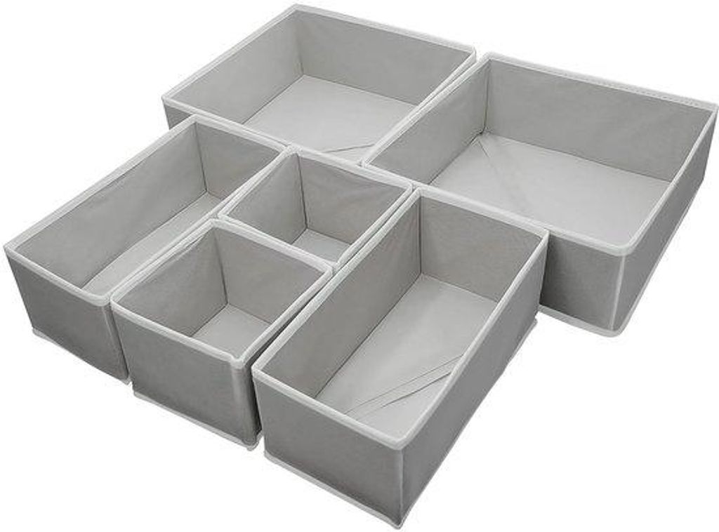 Kleider-Organizer, grau, 6-teilig, falter, für Schränke und Schubladen