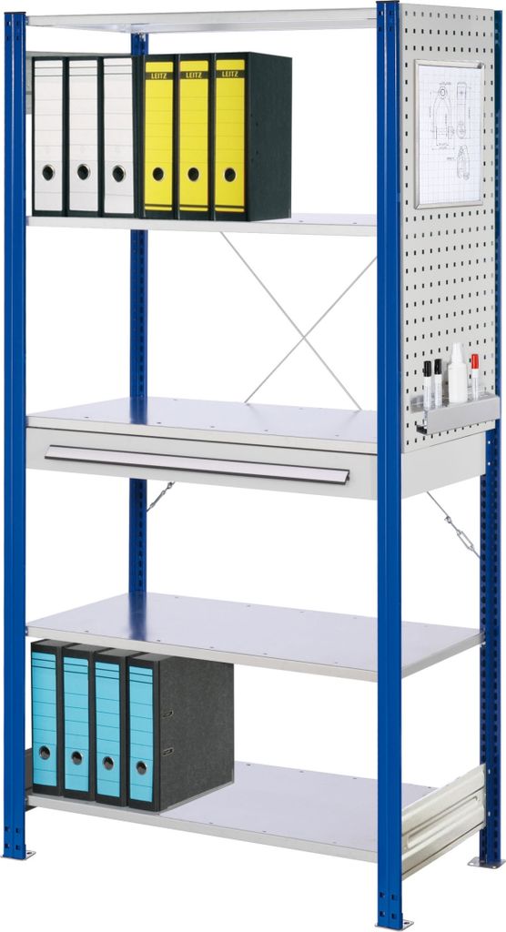 Kappes RasterPlan Steckregale 2000x1000x500mm Modell 2 enzianblau
