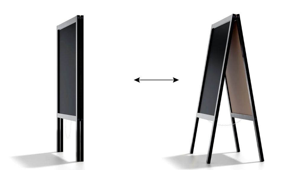 Reklamní áčko s křídovou tabulí 100x60 cm- černé Obrázek produktu 12