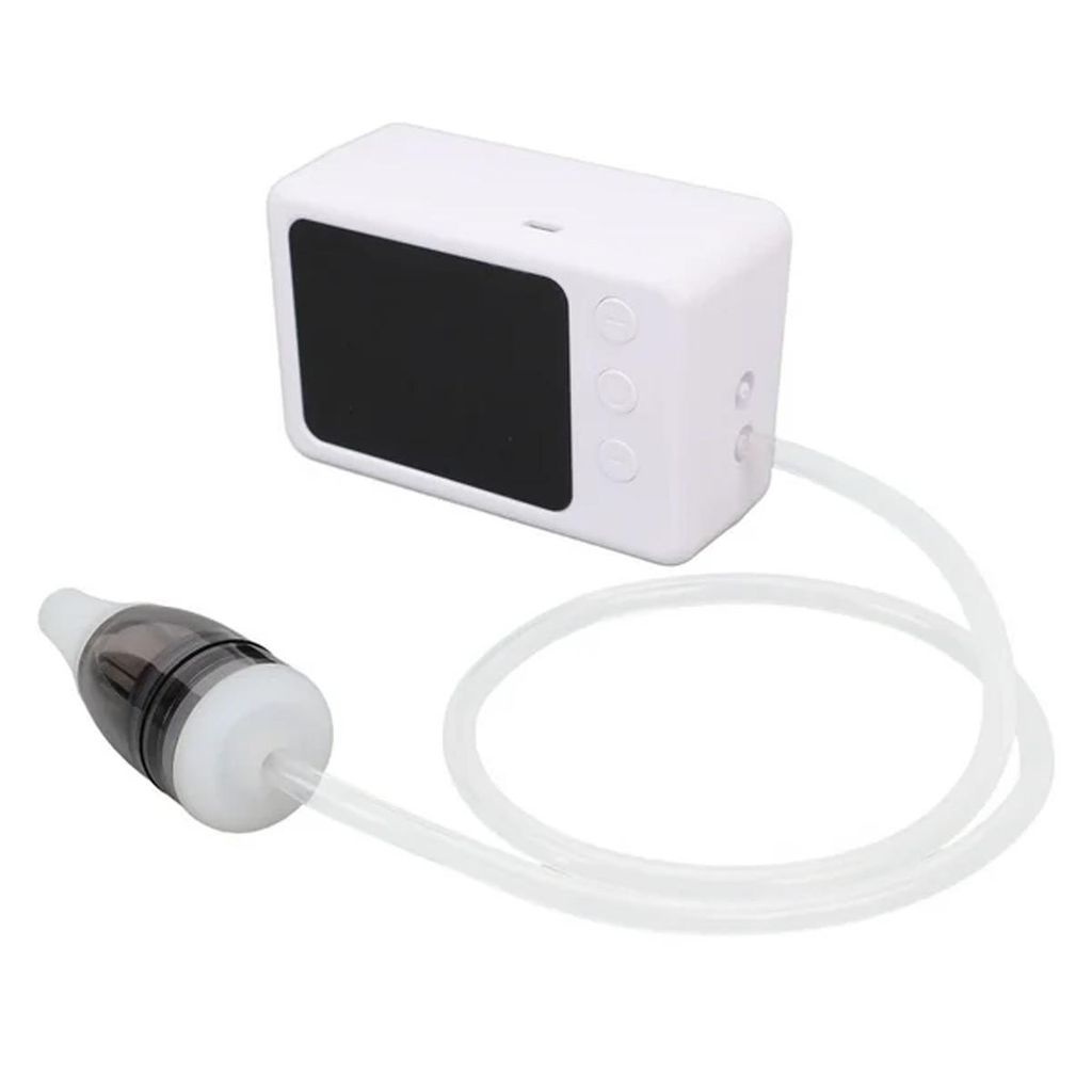 Elektrischer Nasensauger Baby, LCD Display, 5 Saugstufen, leise & wiederaufladbar USB-C, abnehmbar & waschbar, 3 Silikonaufsätze Neugeborene