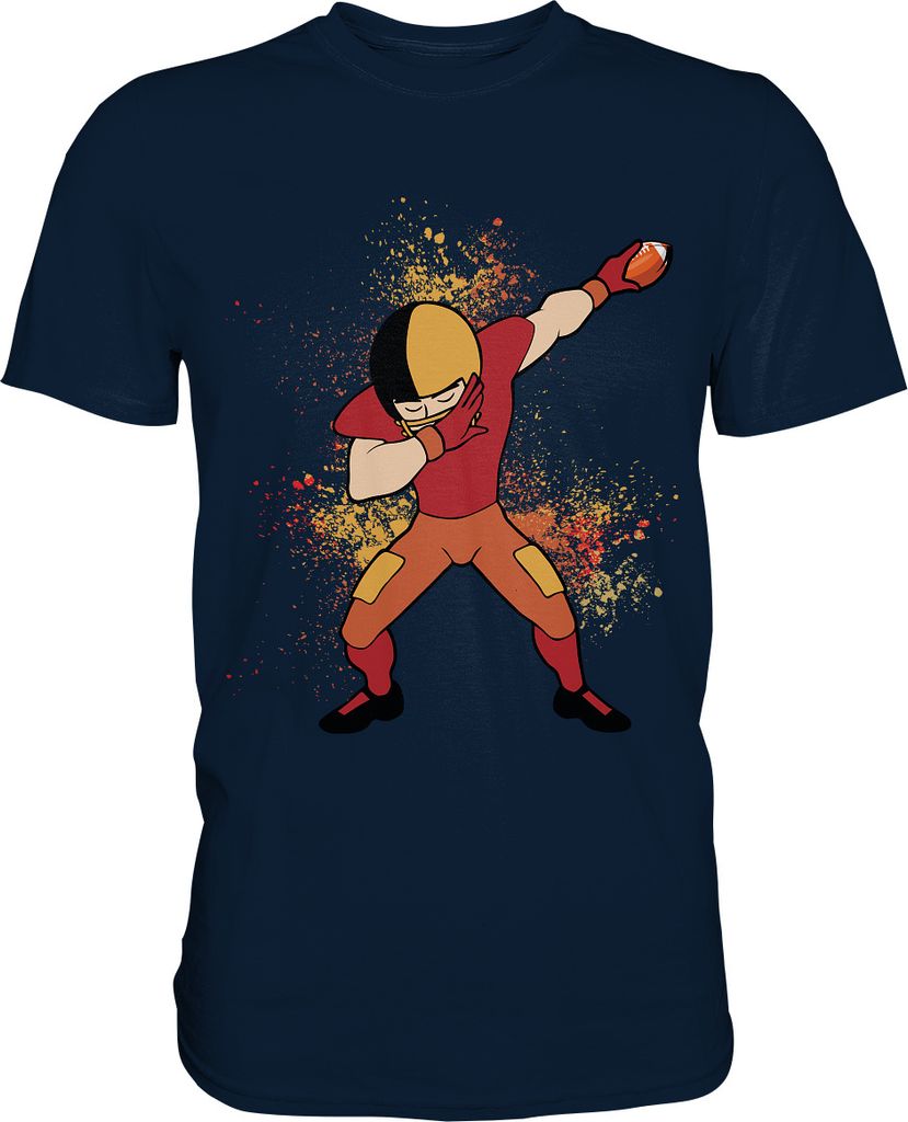 Dabbing American Football Spieler T-Shirt – Navy / M Produktbild 