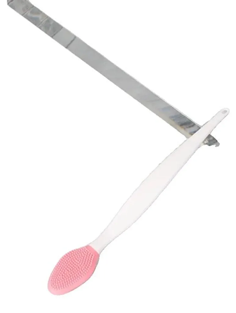 Outil Soin des Lèvres Double Face Silicone Rose - Exfoliation Douce