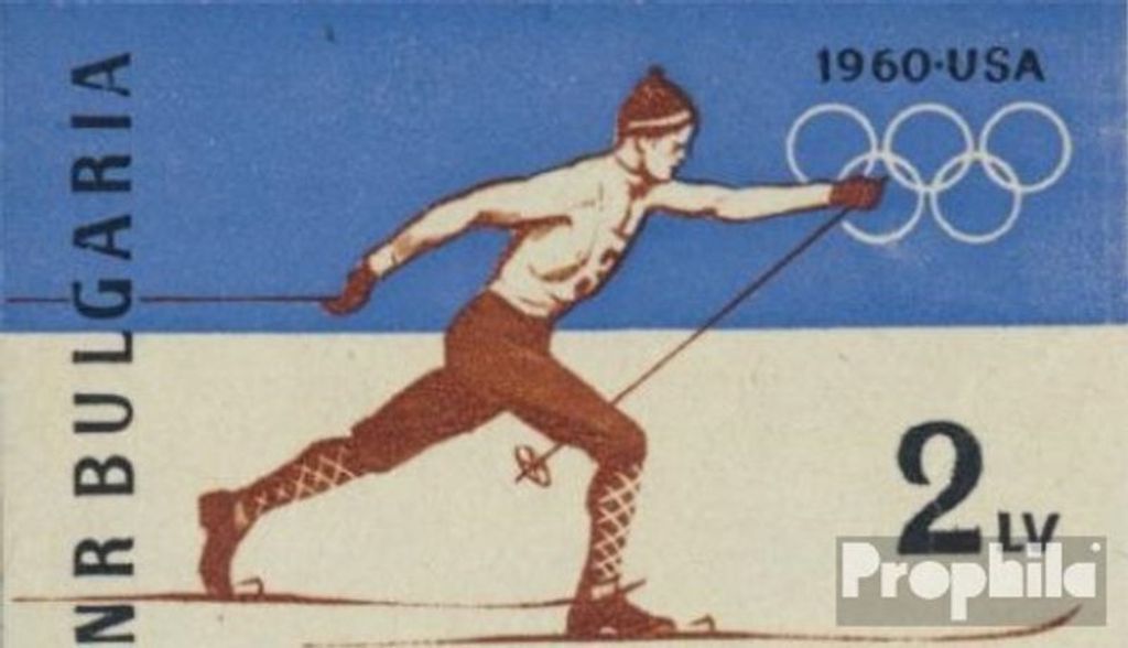 Briefmarken Bulgarien 1960 Mi 1153B (kompl.Ausg.) ungezähnt postfrisch Olympische Winterspiele