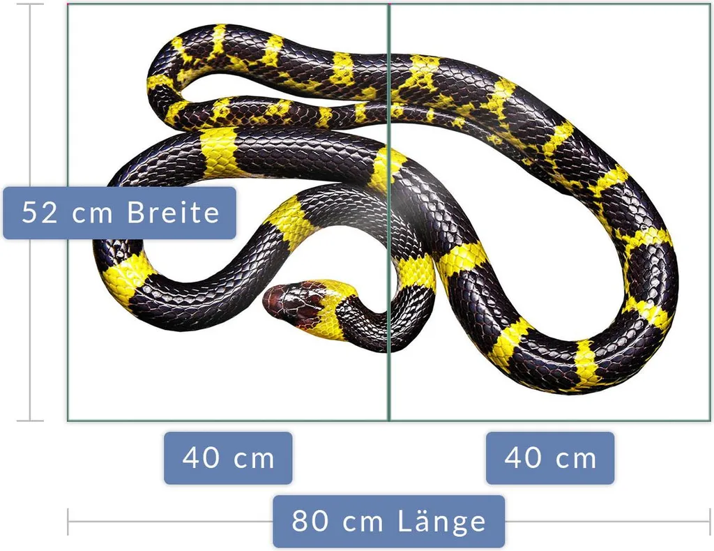 Copri Fornelli in Vetro Artistico 2 Pezzi 40x52 - Tema Animali Vivi - 2