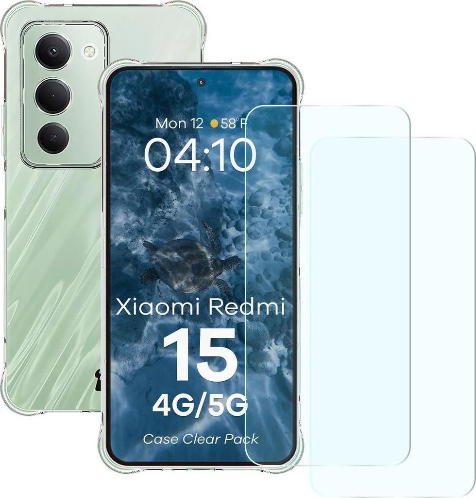 Schutzhülle + 2x gehärtetes Glas für Xiaomi Redmi 15 4G / Produktbild 