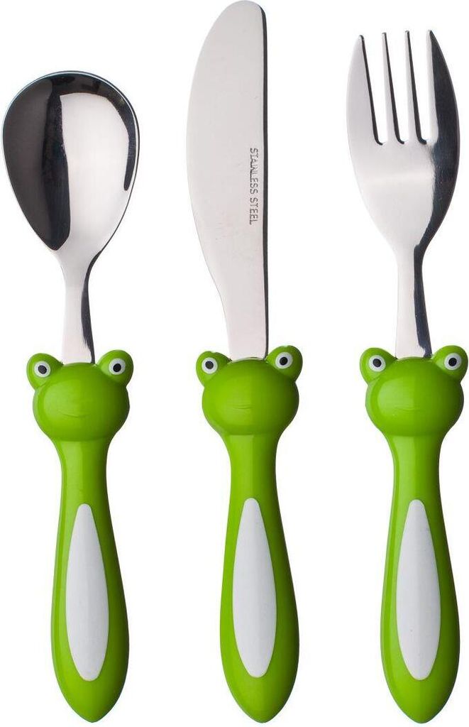 Kinderbesteck FROG Kunststoffgriff-Set 3-teilig. Produktbild 