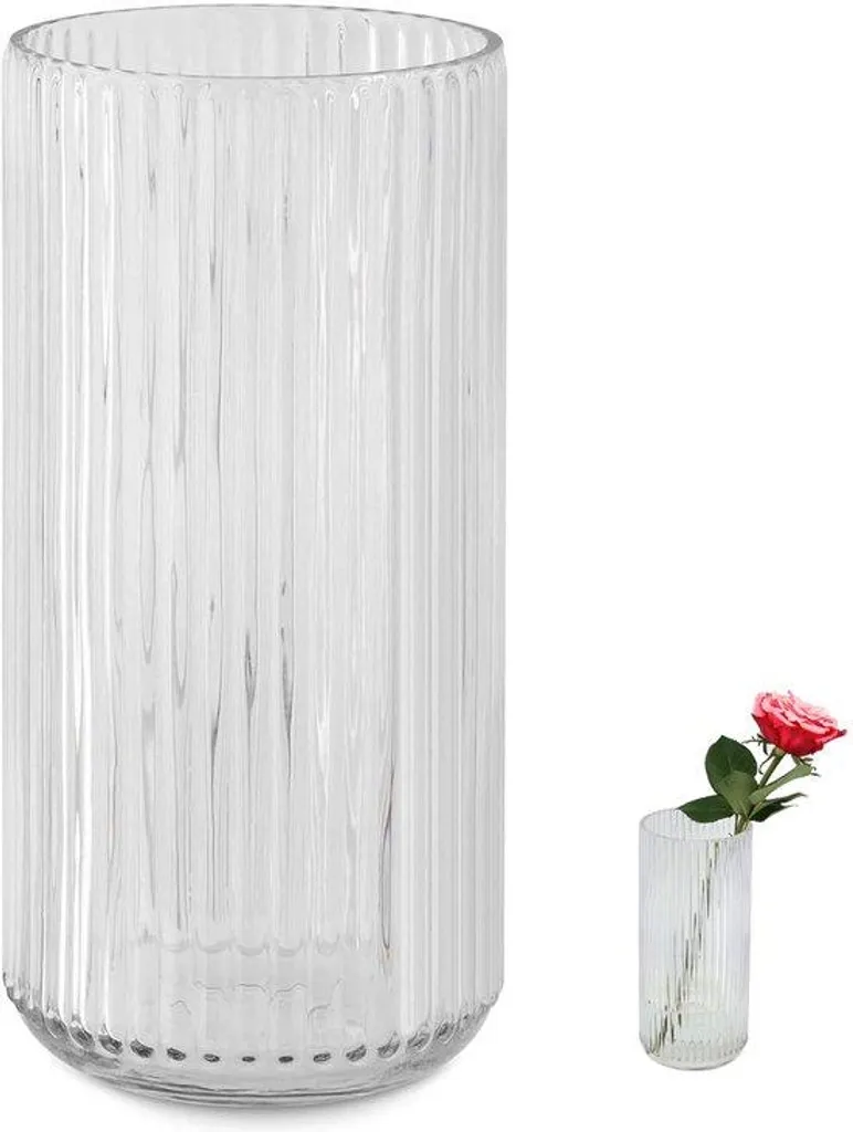Vase en verre moderne 25 cm transparent style bohème pour décoration