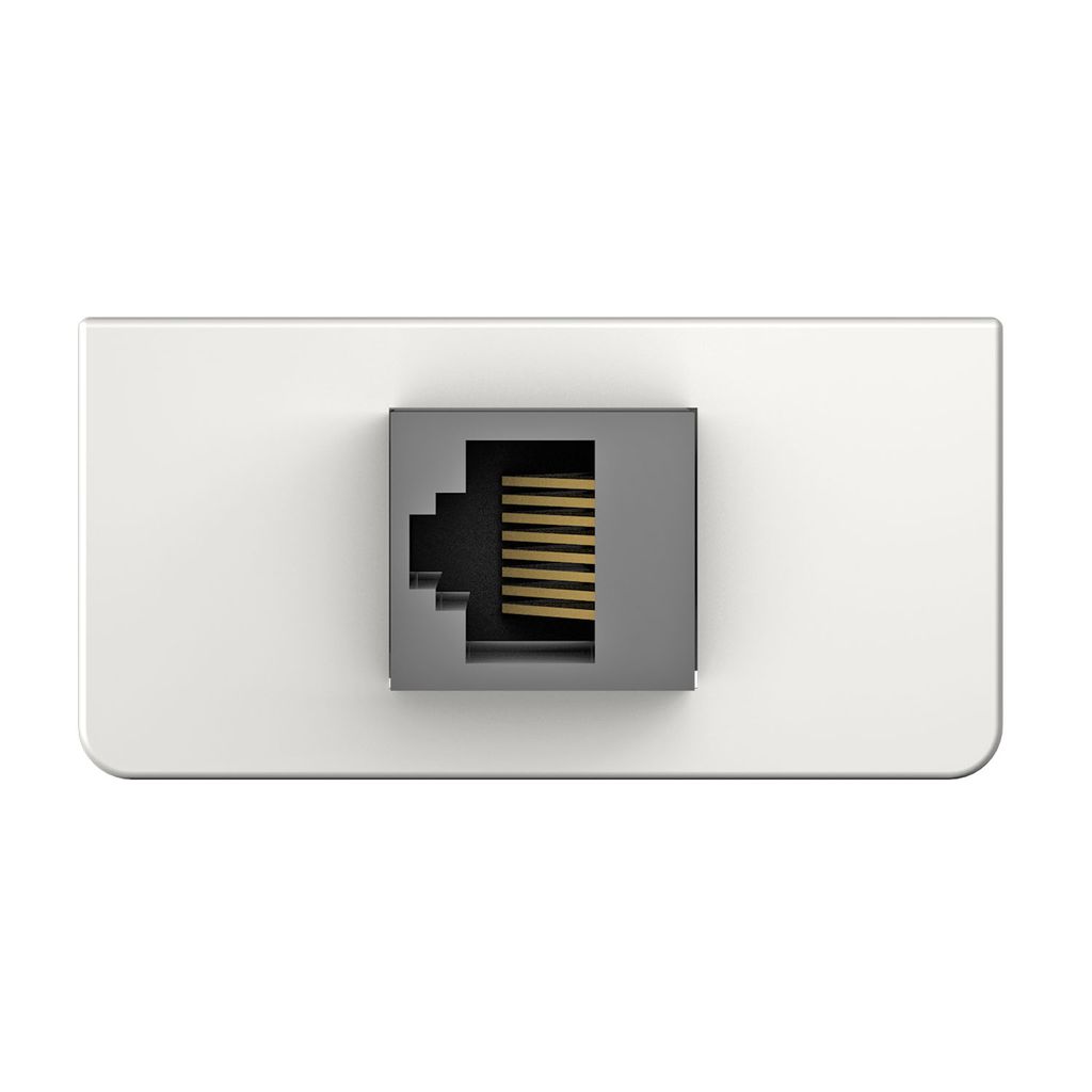 Kindermann 7456-423 Cat-6/6A (RJ45) Anschlussblende Sch./Klemmt., w/RAL 9010 (7456000423)