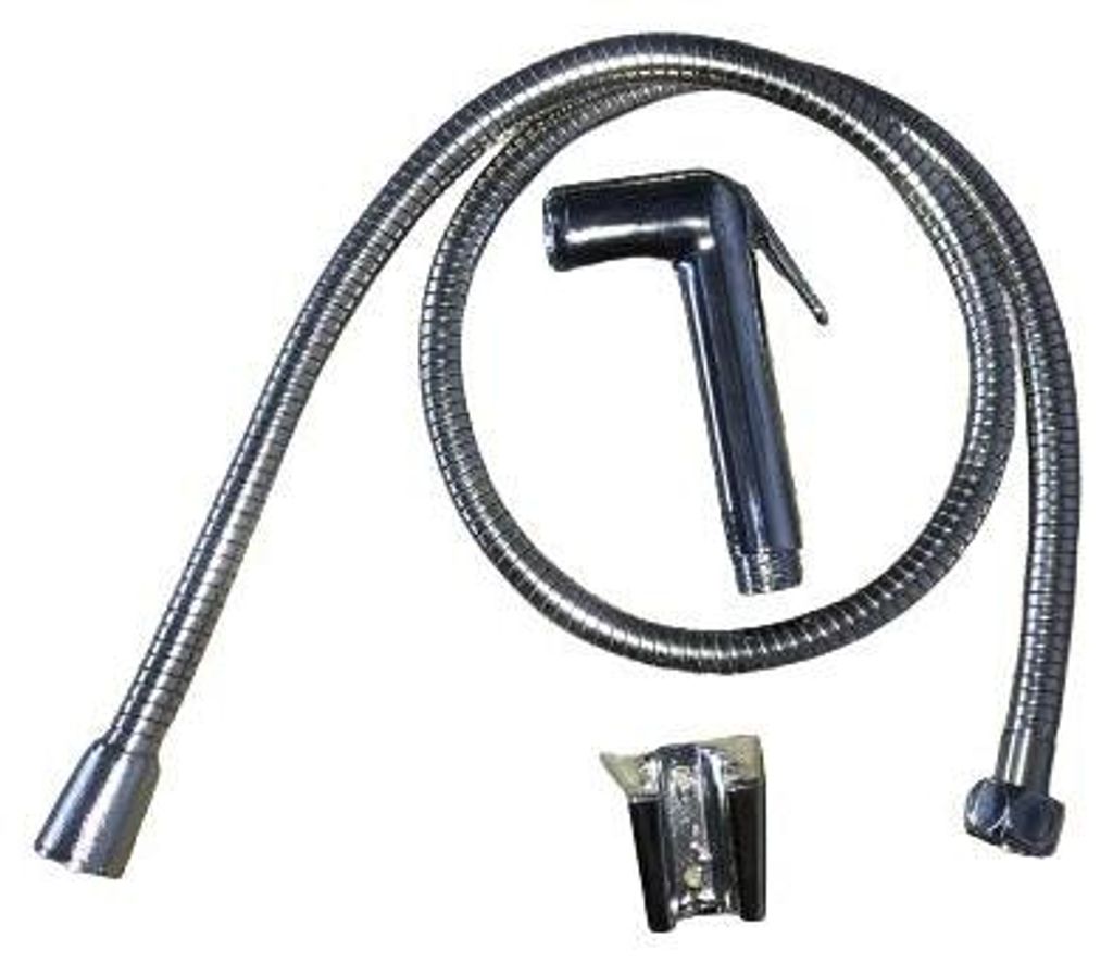 WC-Handbrause-Set mit Halter und Schlauch ABS verchromt Produktbild 