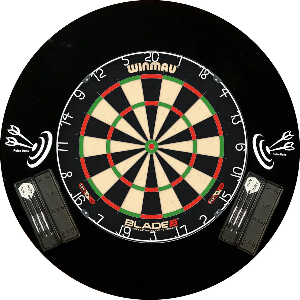 Kit Blade 6 anti-marques murales avec cible pro et 6 fléchettes acier