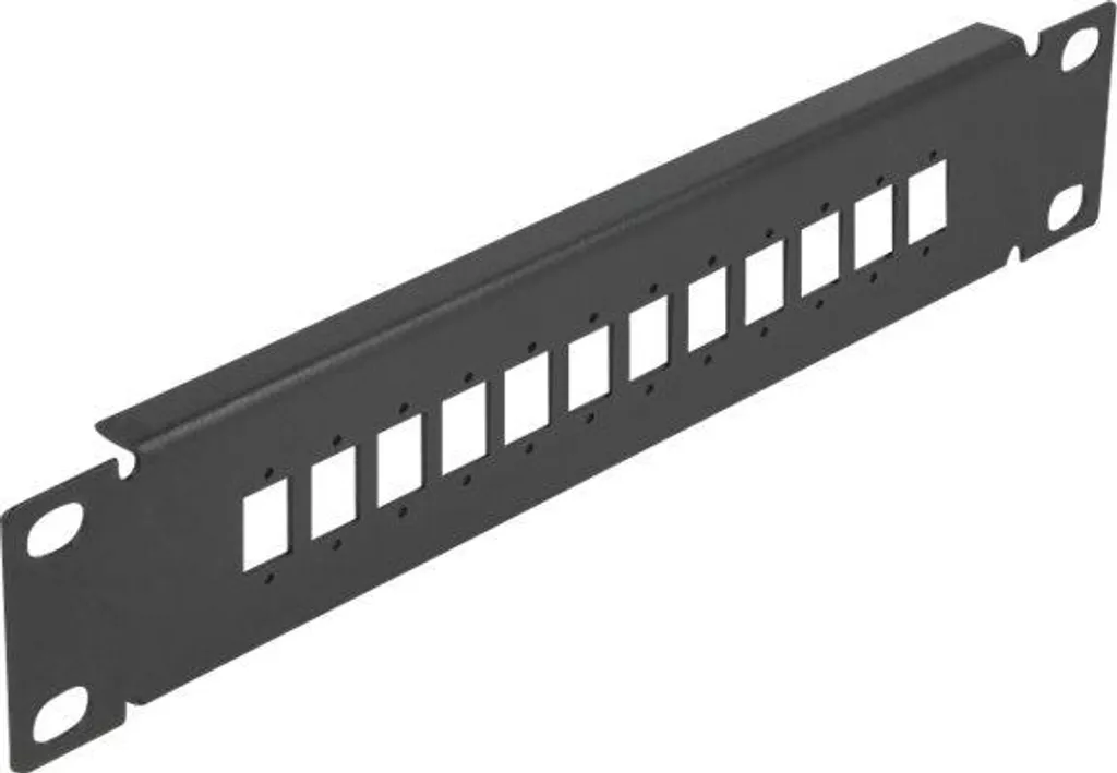 Delock 10" LWL Patchpanel 12 Port SC Simp LC Dup 1U Noir 43346