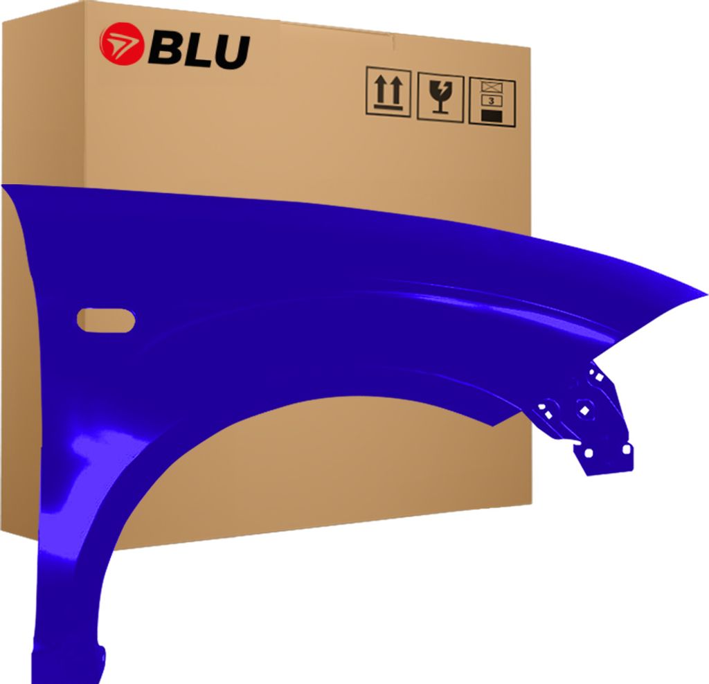 BLU Kotflügel Passend für Seat Altea 5P1/5P5 LS5S Rechts Blau Blau Imperial | 2004-2015 | Vorderseite Vorne | Lackiert | Einbaufertig