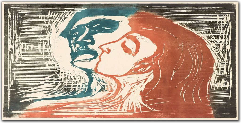 Coloray Bild aus Acryl 120 cm x 60 cm - Gehärtetes Acryl Acrylblock mit Bild Küche Wohnzimmer Wanddekoration Dekoration - Zeichen Munch