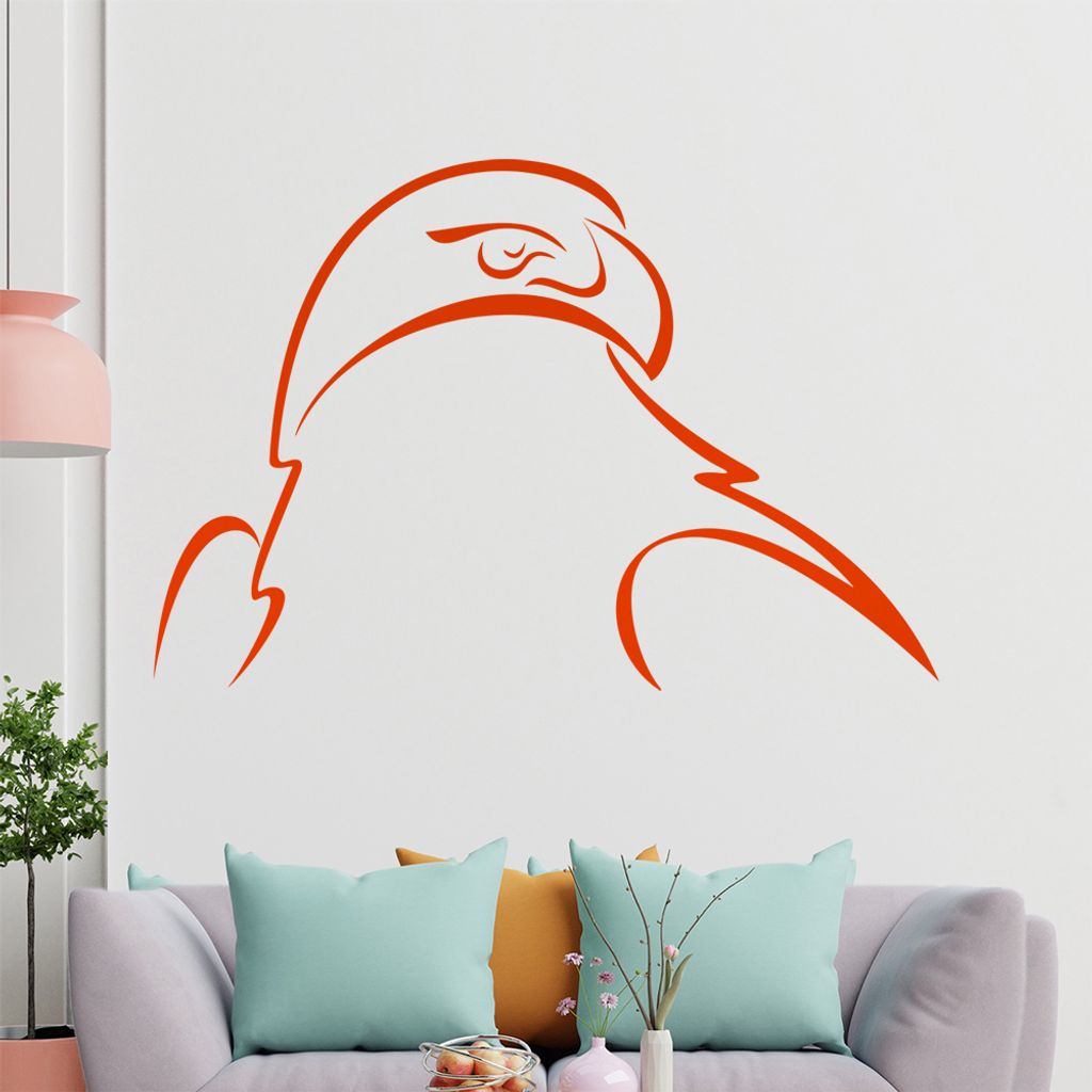 Adler Linien Wandtattoo in 6 Größen - Wandaufkleber Wall Sticker - Dekoration, Küche, Wohnzimmer, Schlafzimmer, Badezimmer