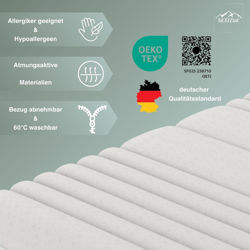 Matratze 140x200cm - Taschenfederkernmatratze 140x200 , Produktbild 3