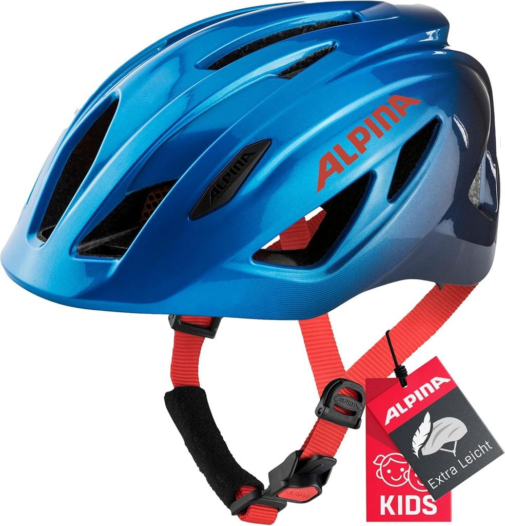 Alpina PICO - Leichter, Optimal Klimatisierter & Bruchfester Fahrradhelm mit Fliegennetz Für Kinder, optional Licht