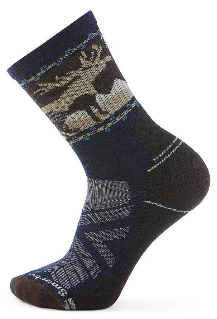 Smartwool Herren Light Cushion Crew Mountain Moose Wandersocken deep navy 42-45