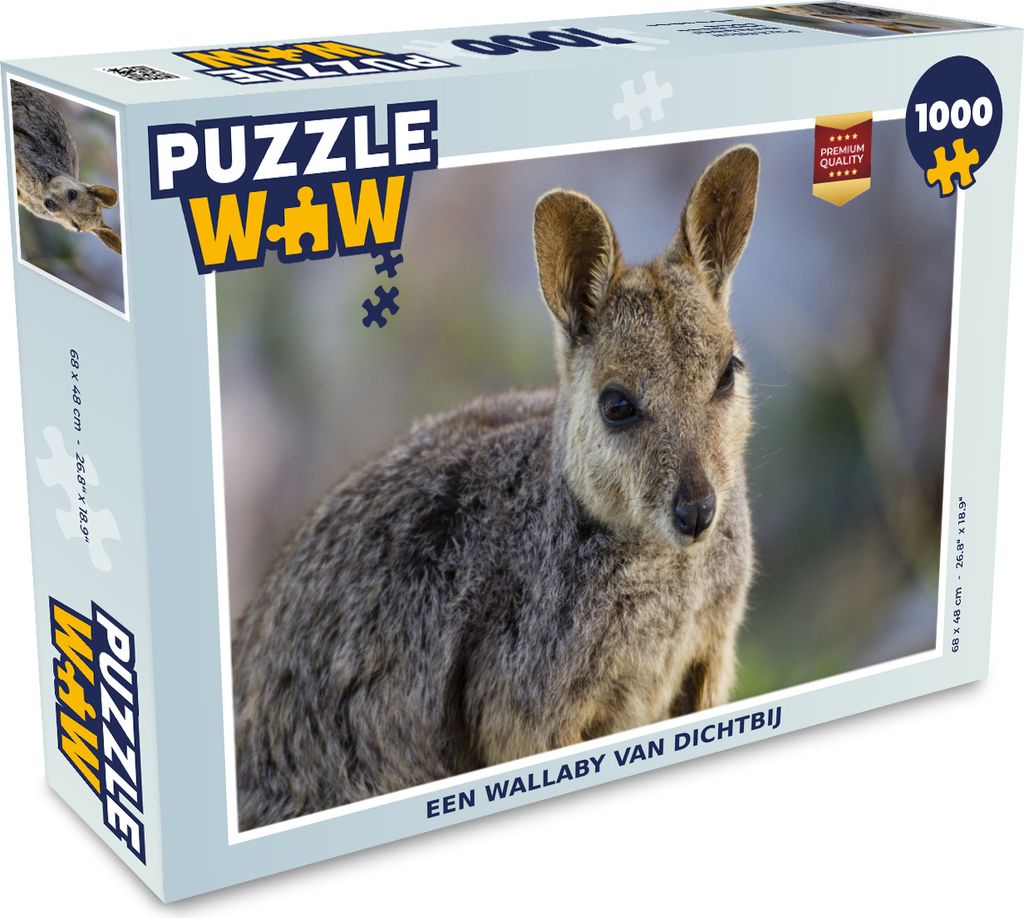 MuchoWow Puzzle 1000 Teile Ein Wallaby aus nächster Nähe - Erwachsene - Rätsel