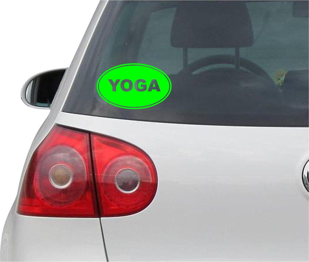 Aufkleber / Autoaufkleber - JDM - Die cut - YOGA EURO OVAL - Folie Auto Decal Sticker - grün - 139mm x86mm
