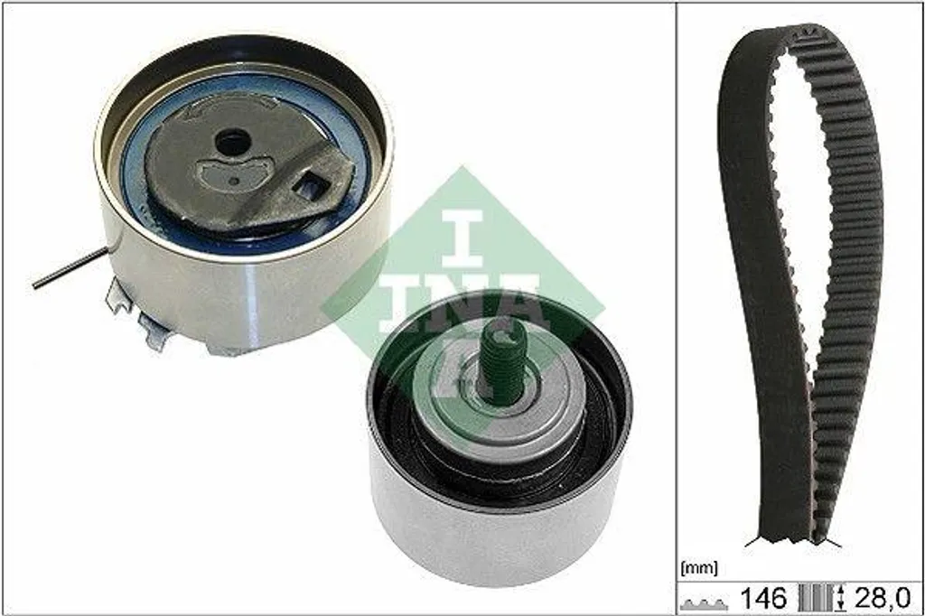 Kit courroie dentée INA 530 0641 10 pour PT Cruiser et Jeep Wrangler