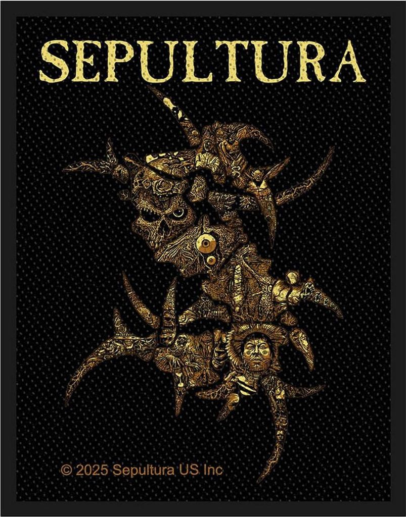 Sepultura - "Discography" gewebter Stoff-Patch, Polyester RO14879 (Einheitsgröße) (Schwarz)