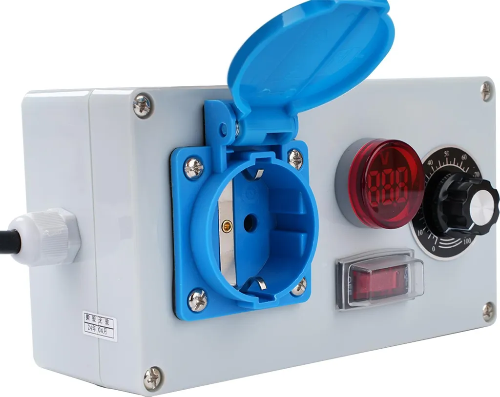 Régulateur de tension 230V 2000W avec variateur et prise européenne