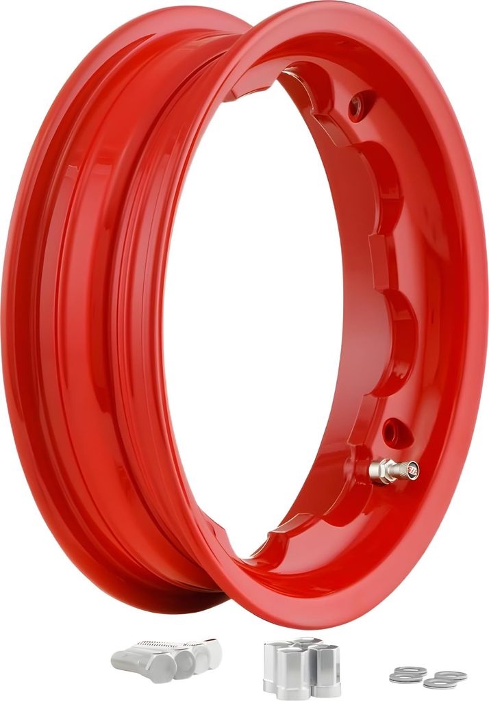 Felge Schlauchlos Breitreifen SIP Performance 2.50 Ø 10 Zoll Aluminium rot für Lambretta 125 LI, Special, GP, DL, 150 LI, Special, SX, GP, 175 TV...