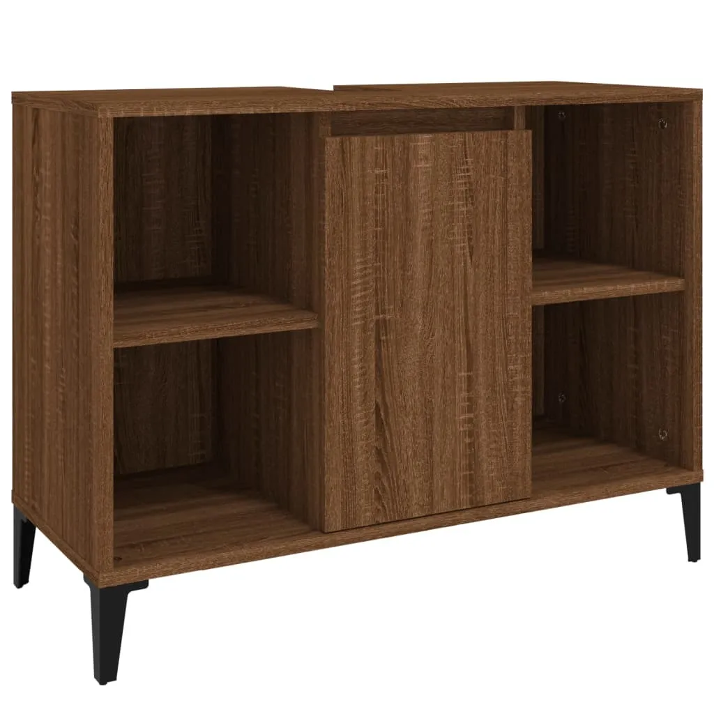Mobiletto Multiuso 80x33x60 Rovere Marrone - Arredo Casa Elegante