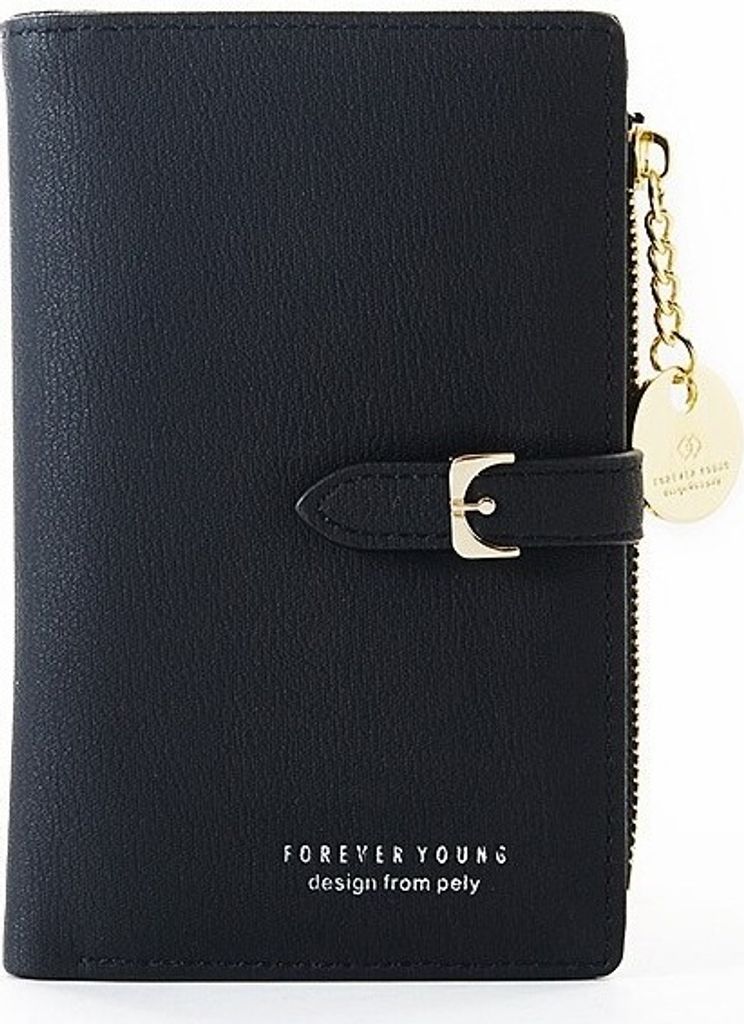 Zoja Geldbörse Schwarz - Praktisch, Elegant und Geräumig für Damen KP15355