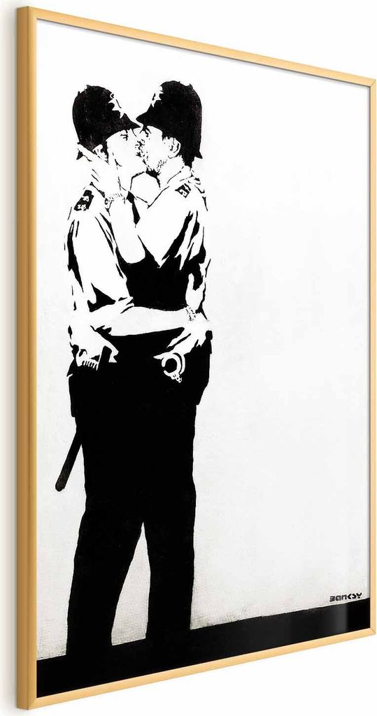 Posterpapier Poster - The Policemen's Kiss 60x90 cm Streetart h-C-0083-ao-a