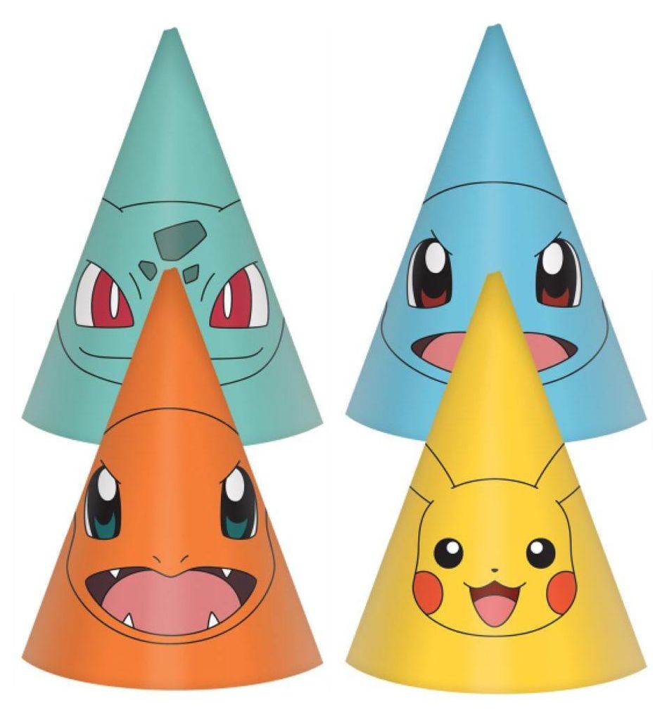 "Pokémon" Partyhüte | 8 Stk. 16cm