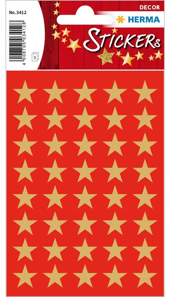 STELLE DECORATE A 5 PEZZI, ORO Ø 13 mm Immagine del prodotto 
