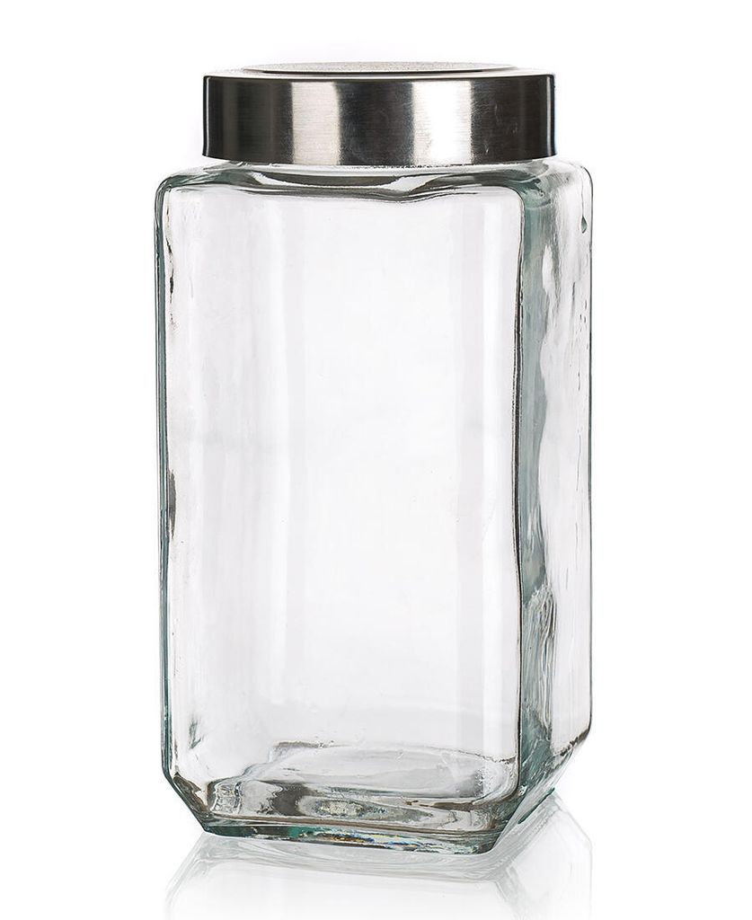 Glasgefäß 1,0l + Edelstahldeckel AKCENT