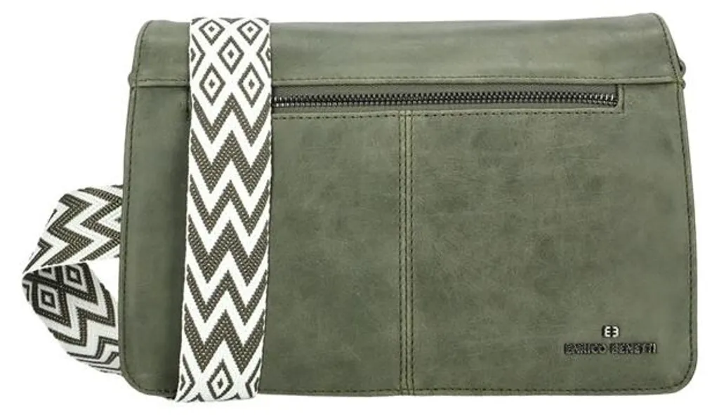 Sac de cours et bureau pour femme - Grand sac kaki Enrico Benetti