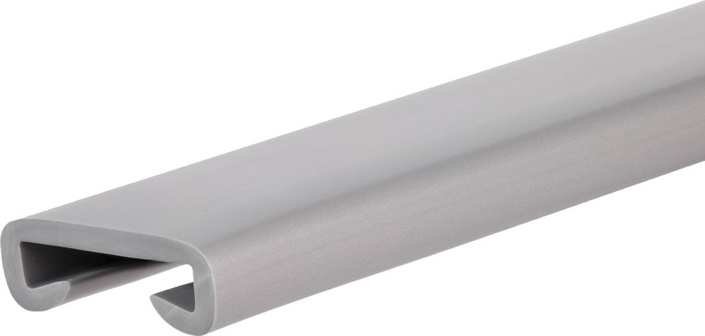 QUEST Binario per scale in PVC PREMIUM 40x8mm, argento Immagine del prodotto 