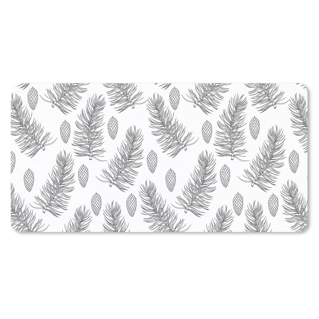 MuchoWow Mauspad Mousepad Tannenzapfen - Weihnachten - Muster - Natur 60x30 cm - Mousepads - Maus Mat - Pad - Mausunterlage - Nachhaltig