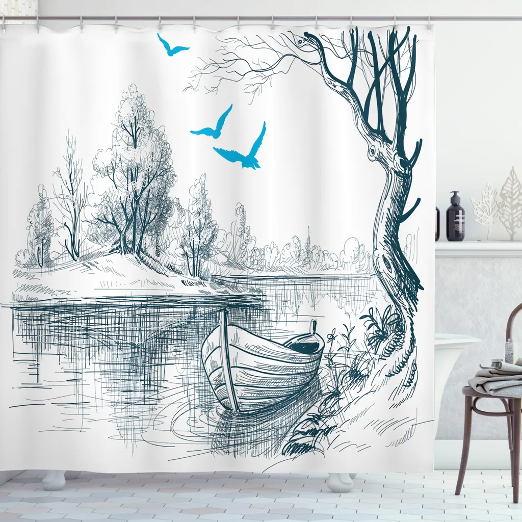 Abakuhaus Tenda Doccia Barca sul Fiume 175x180 - Antimuffa Top