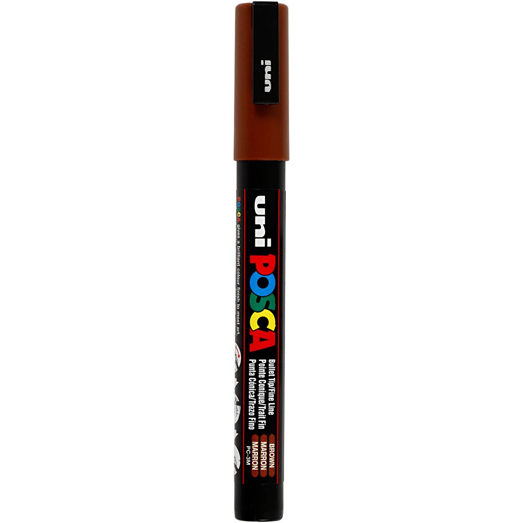 Uni-Ball uni POSCA PC-3M, Braun, Schwarz, Braun, Produktbild 