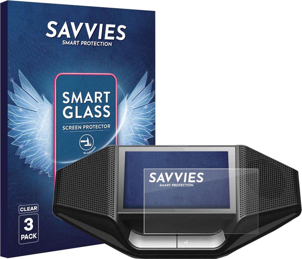 3x Savvies Schutzglas Folie für Bosch Wireless discussion DCNM-WDE 9H Panzer Schutzfolie Glas Displayschutz klar transparent